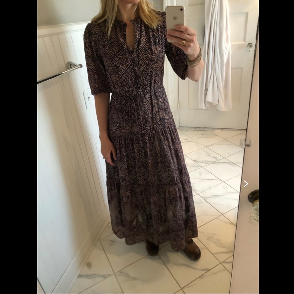 APIECE APART Alta Maxi Dress in Multi Bandhani Dot - Picture 7 of 7